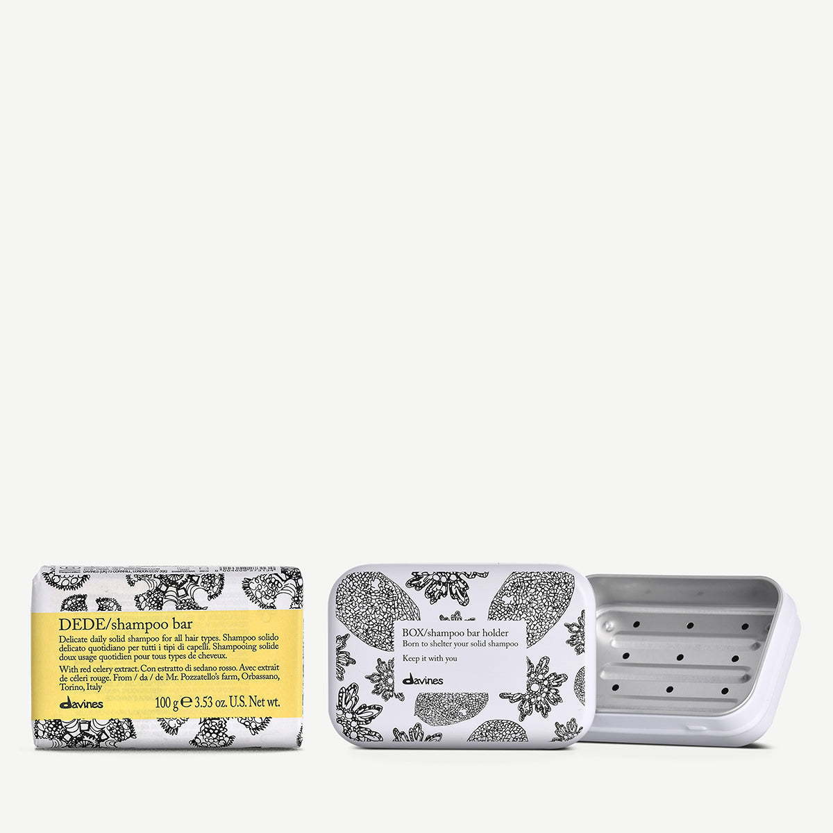 DEDE Shampoo Bar + Case 1  2 pz.Davines
